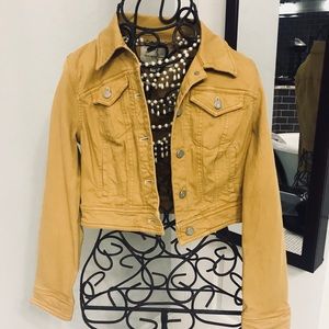 Anthropology mustard Jean Jacket